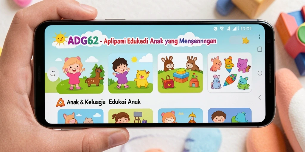 Antarmuka aplikasi ADG62 yang interaktif dan menarik untuk belajar.