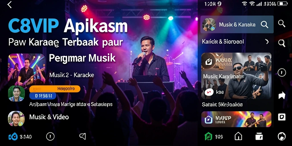 Antarmuka C8VIP yang menarik untuk pengalaman karaoke yang menyenangkan.