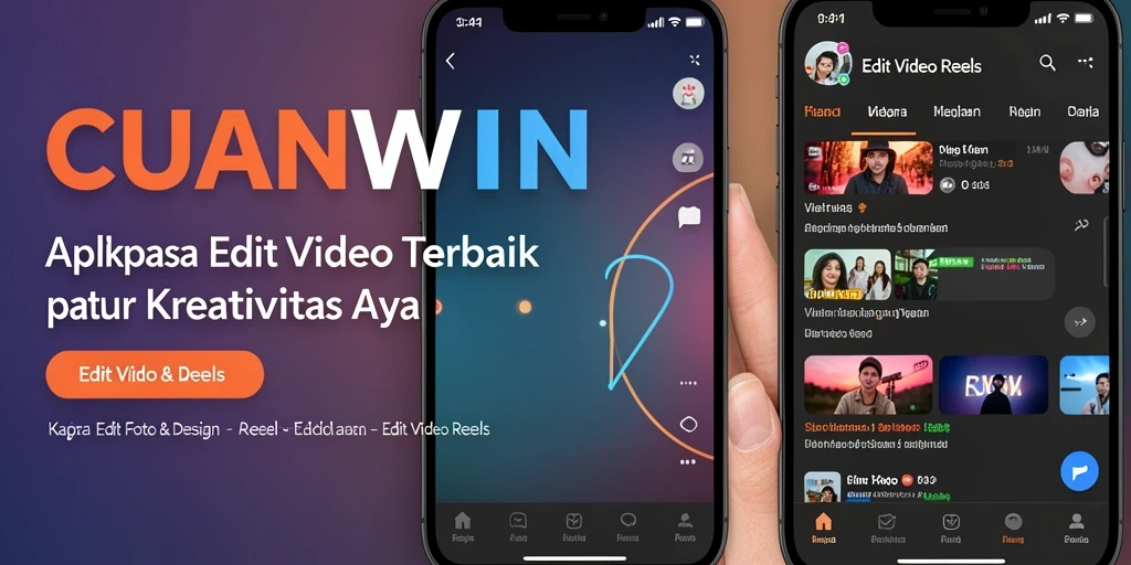 Antarmuka CUANWIN yang menarik dan mudah digunakan untuk Edit Video Reels.
