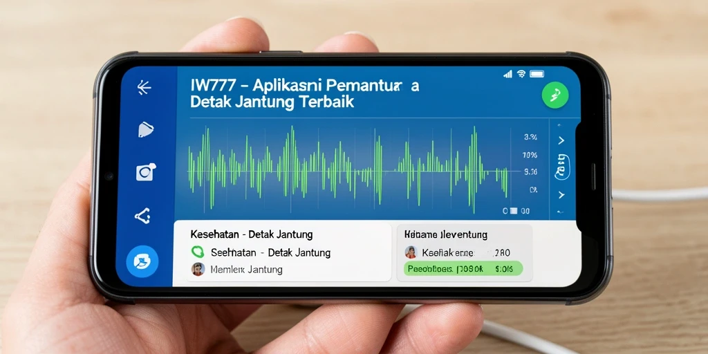 Antarmuka IW777 menunjukkan pemantauan detak jantung yang akurat.