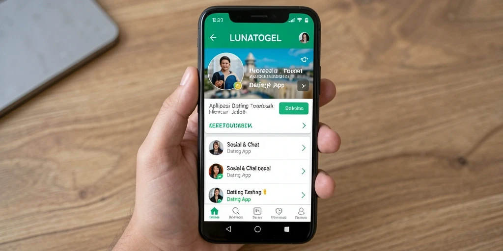 Tampilan antarmuka LUNATOGEL yang menarik dan user-friendly.