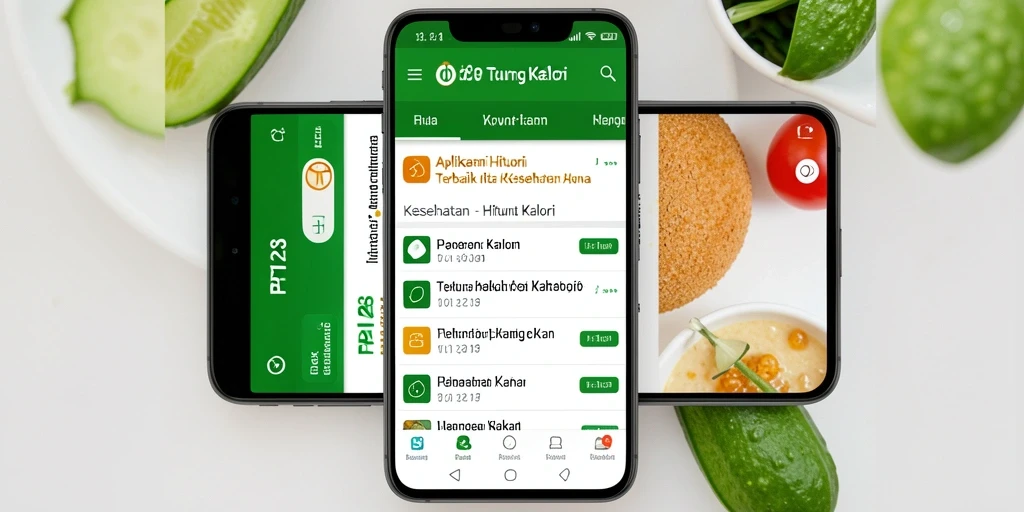 Antarmuka PP123 yang menarik dan fungsional untuk menghitung kalori.