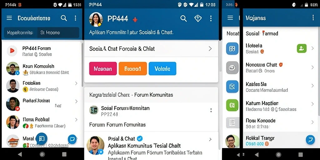 Tampilan antarmuka pengguna PP444 yang elegant dan fungsional.