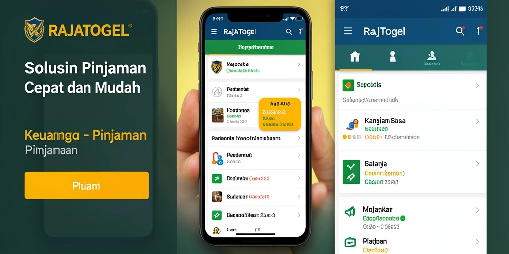 Tampilan antarmuka aplikasi RAJATOGEL untuk pengajuan pinjaman.
