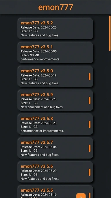 Riwayat Versi Terbaru emon777 untuk Android